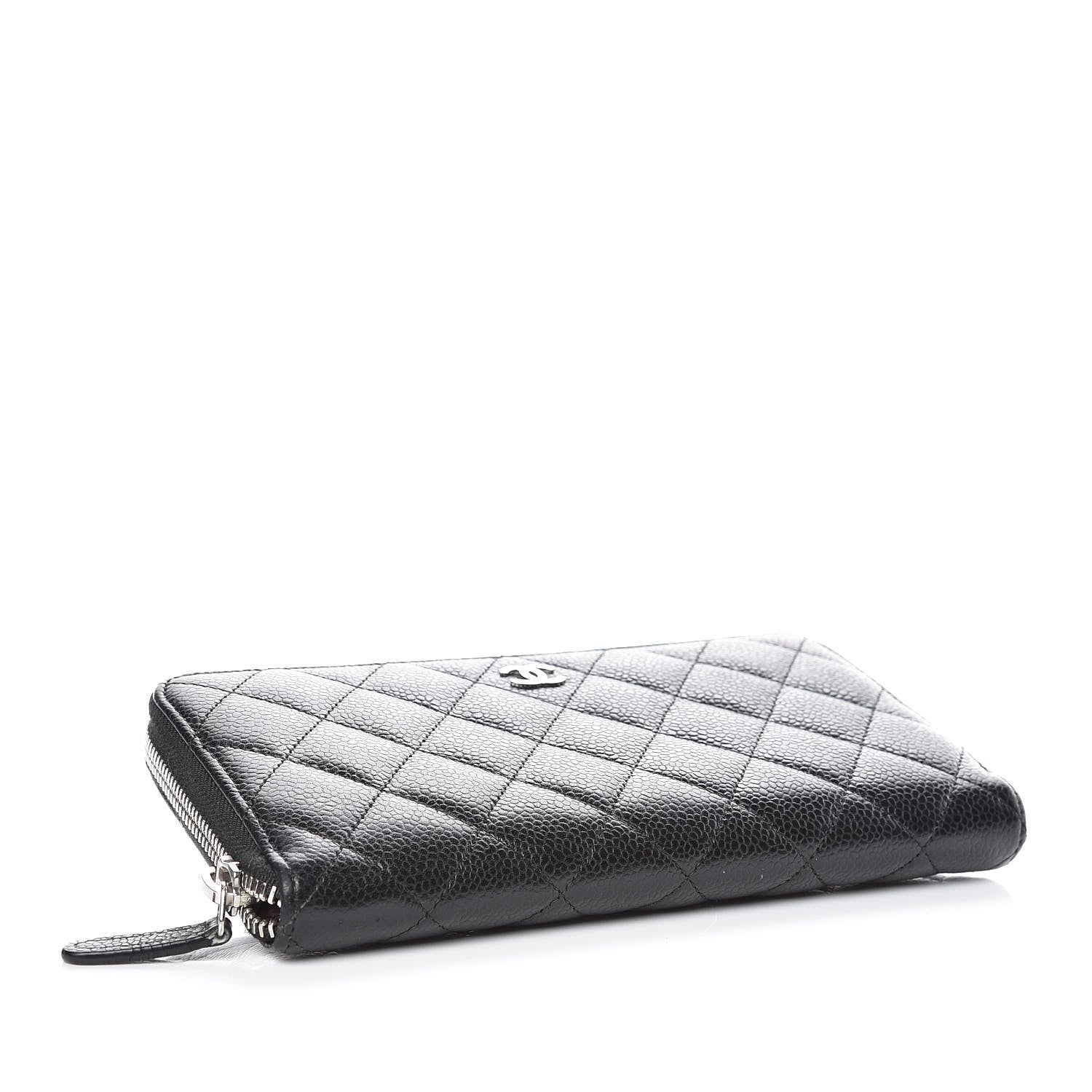 Chanel Caviar Quilted Large Gusset Zip Around Wallet Black 4 of 9