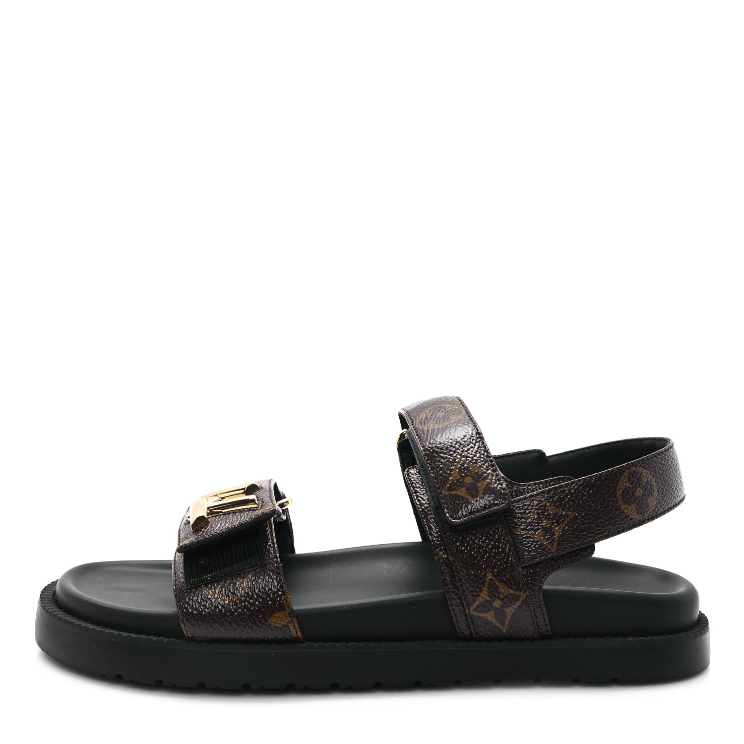 Louis Vuitton Monogram LV Sunset Comfort Flat Sandals 38 Cacao Brown 1 of 9