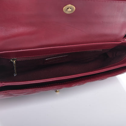 Chanel Calfskin Quilted Large Perfect Edge Flap Burgundy 6 of 9