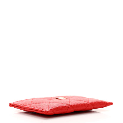 Chanel Caviar Quilted Card Holder Red 4 of 8