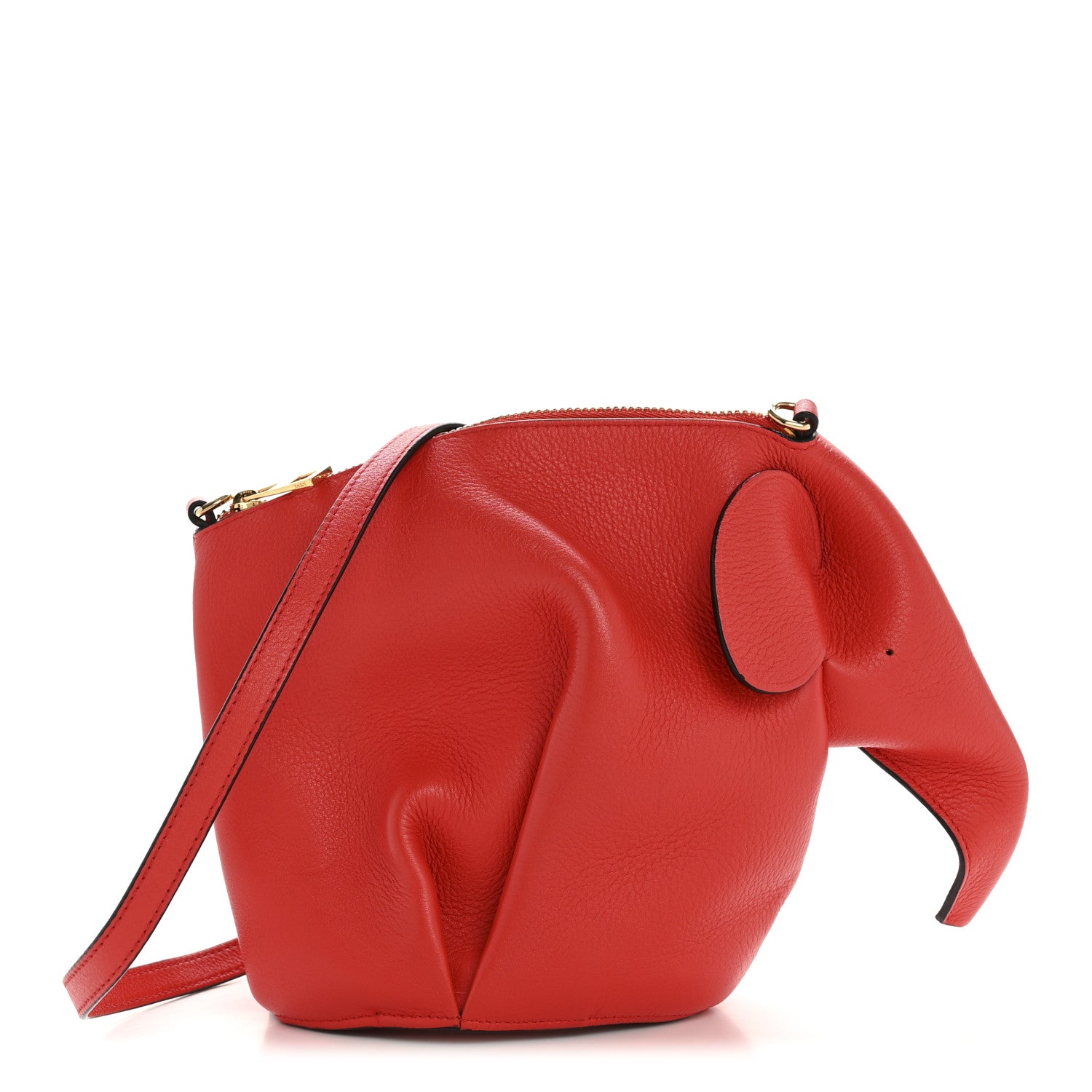 Loewe Calfskin Mini Elephant Crossbody Bag Scarlet Red 1772011
