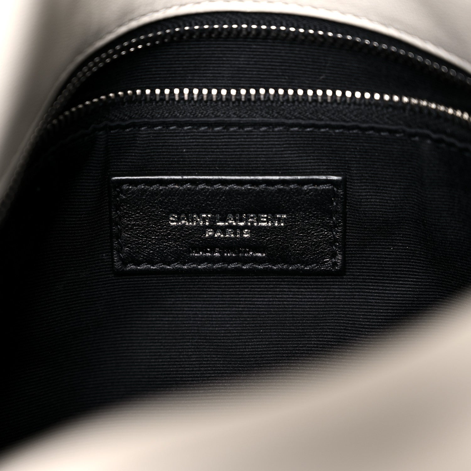 Saint Laurent Lambskin Quilted Small Loulou Puffer Monogram Chain Satchel Blanc Vintage 7 of 15