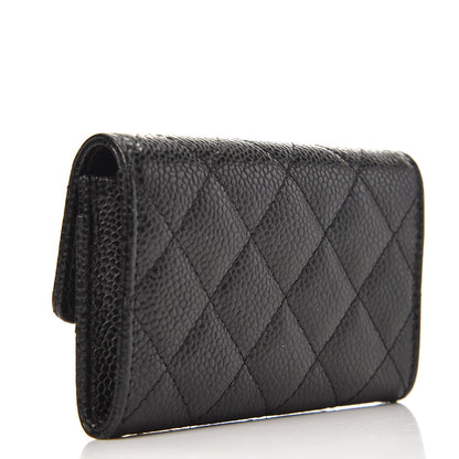 Chanel Caviar Quilted Flap Card Holder Black 3 of 9