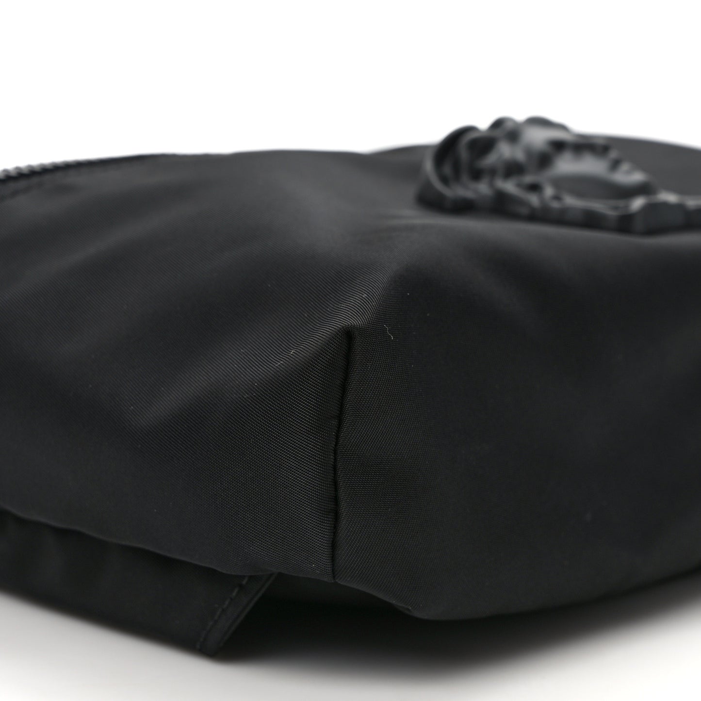 Nylon Palazzo Medusa Belt Bag Black Ruthenium