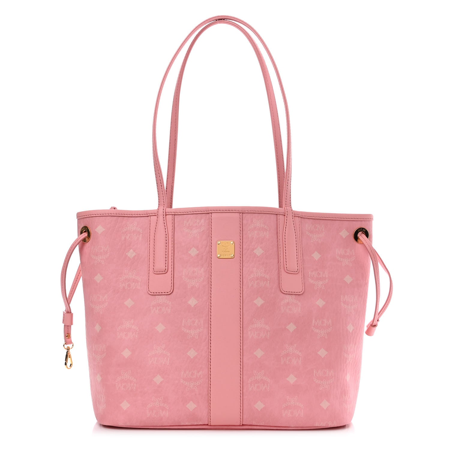 MCM Visetos Small Liz Reversible Shopper Tote Blossom Pink 1449557
