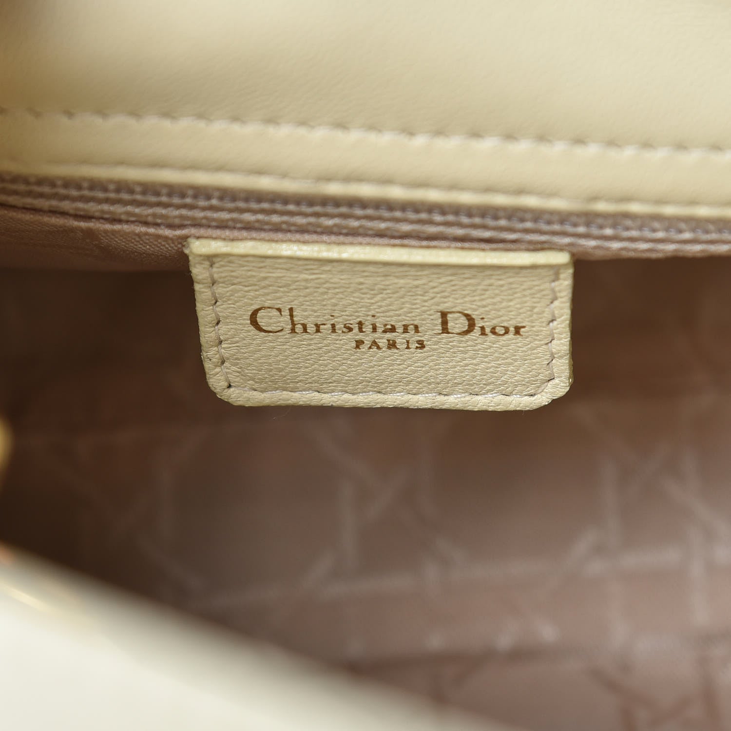 Christian Dior Lambskin Cannage Mini Lady Dior Light Beige 6 of 11