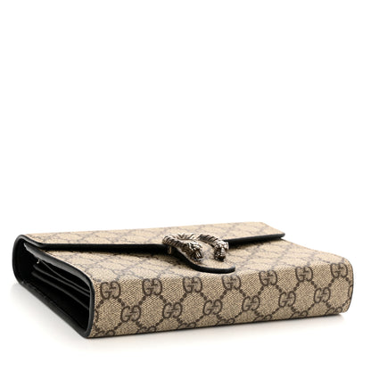 Gucci GG Supreme Monogram Mini Dionysus Chain Wallet Beige Black 4 of 10