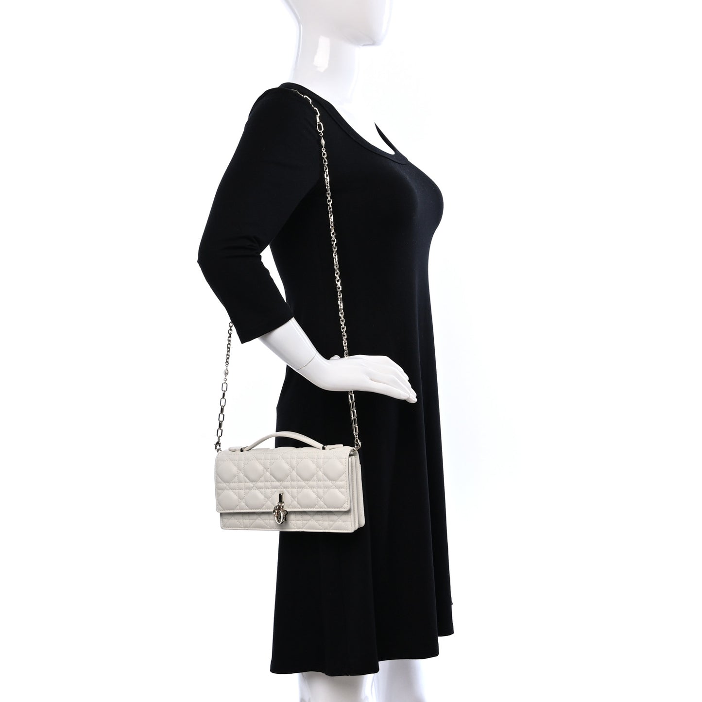 Lambskin Cannage Mini My Dior Bag Latte