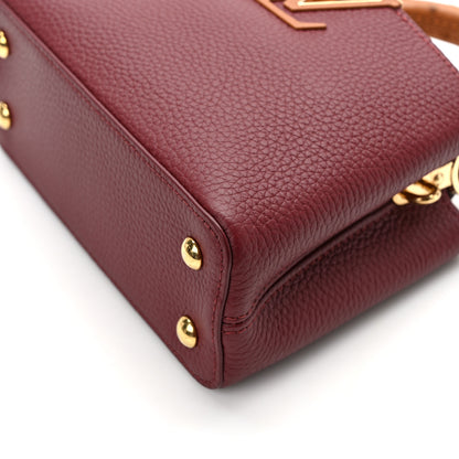 Louis Vuitton Taurillon Ostrich Mini Capucines Griotte Red Honey 11 of 12