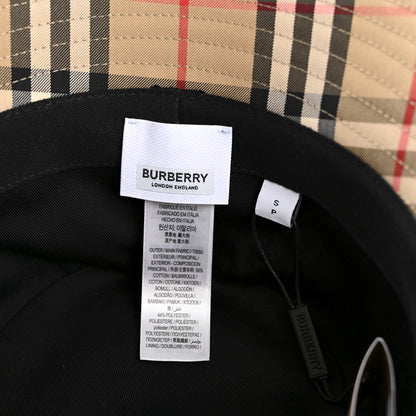 Burberry Technical Cotton Vintage Check Bucket Hat S Archive Beige 8 of 9
