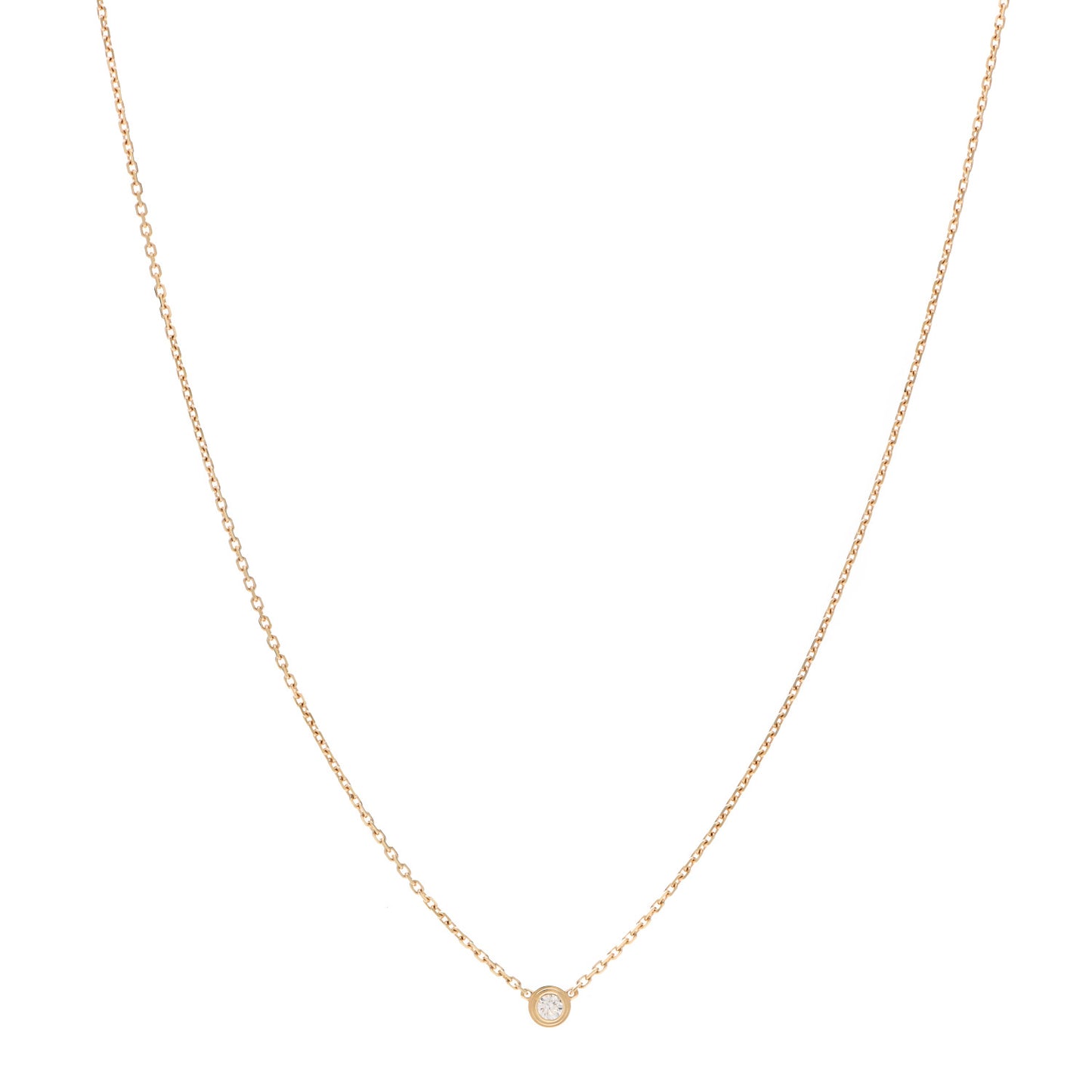 18K Yellow Gold Diamond XS D'Amour Pendant Necklace