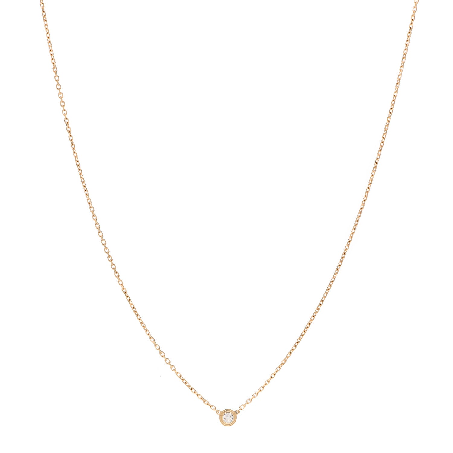 Cartier 18K Yellow Gold Diamond XS D'Amour Pendant Necklace 1 of 6