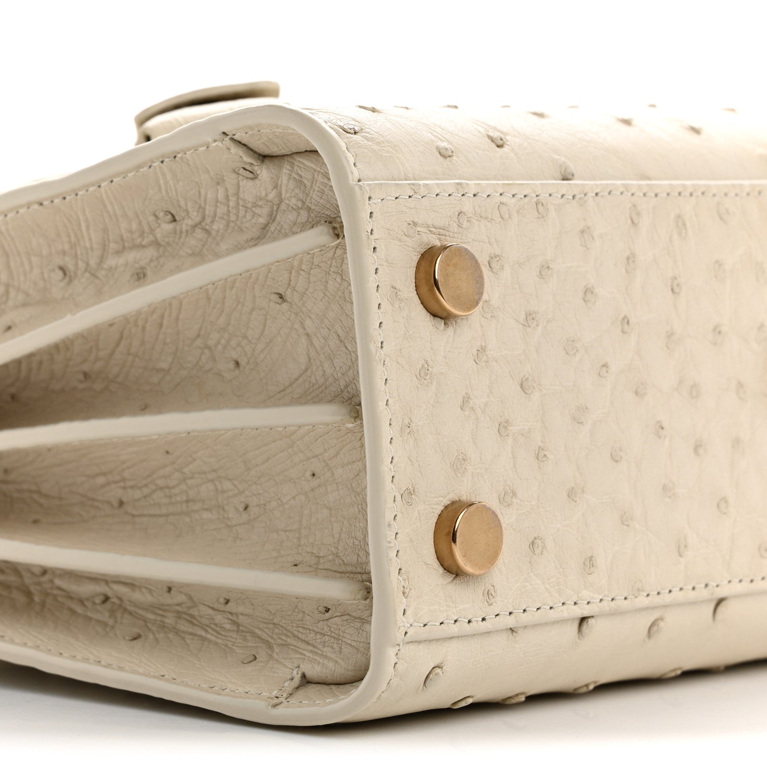 Saint Laurent Ostrich Nano Sac De Jour Crema Soft 9 of 15