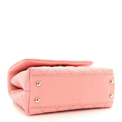 Chanel Caviar Quilted Mini Coco Handle Flap Pink 4 of 11