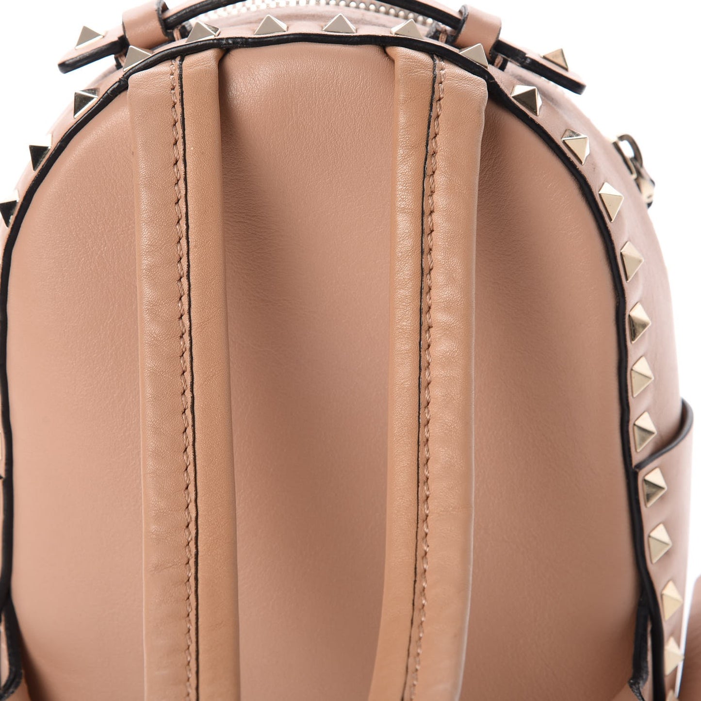 Calfskin Mini Rockstud Backpack Alpaca