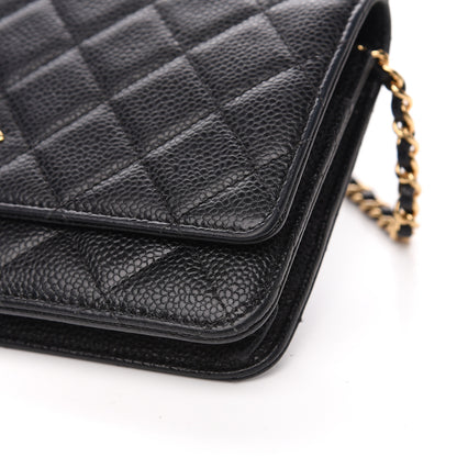 Chanel Caviar Quilted Wallet On Chain WOC Black 11 of 13