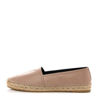 Saint Laurent Lambskin Monogram Espadrilles 39.5 Nude 1 of 9