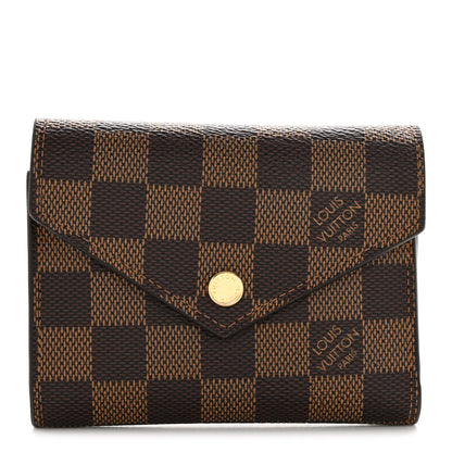 Louis Vuitton Damier Ebene Victorine Wallet Red 1 of 11