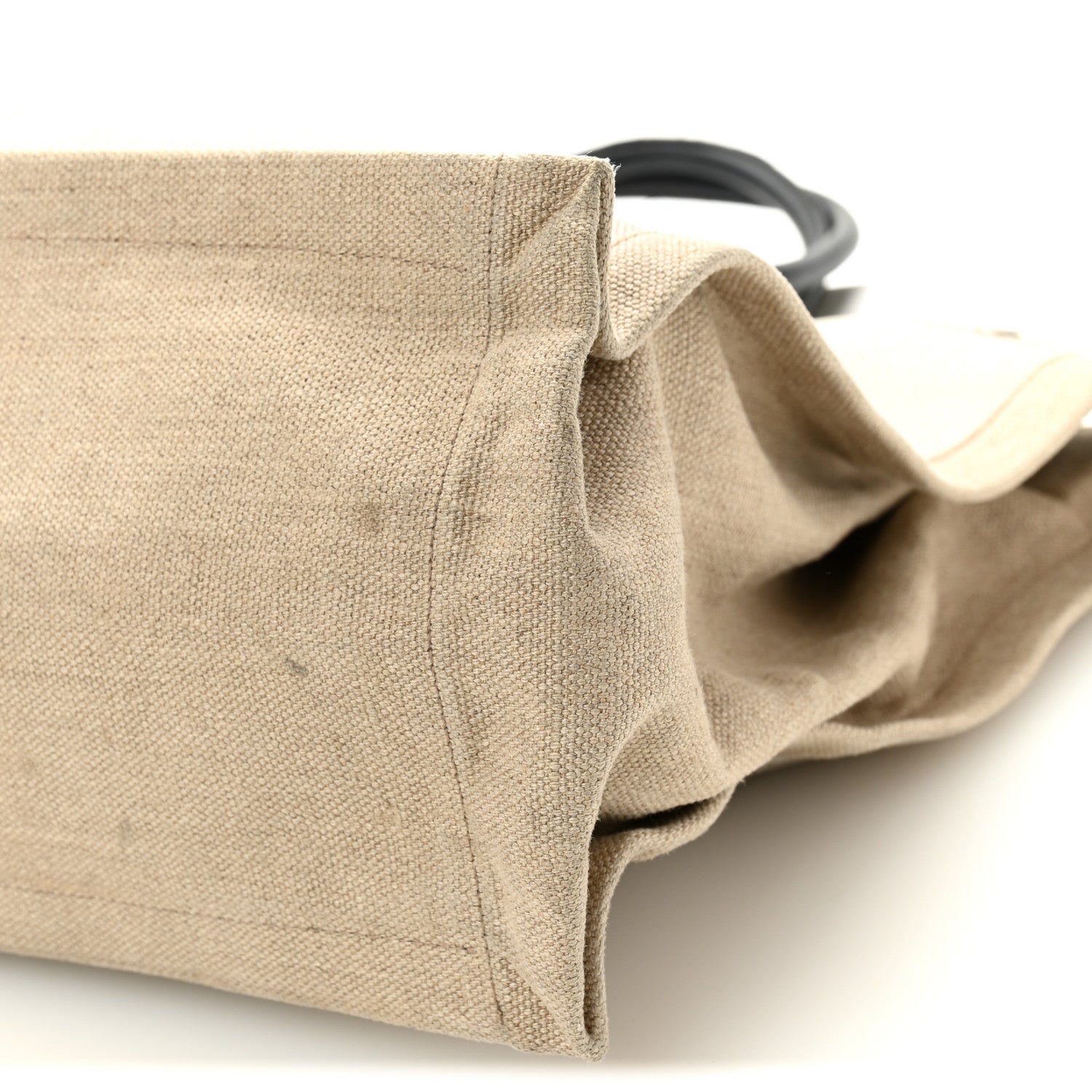 Saint Laurent Linen Calfskin Rive Gauche Tote Optic White 10 of 10