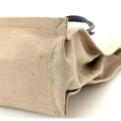 Saint Laurent Linen Calfskin Rive Gauche Tote Optic White 10 of 10