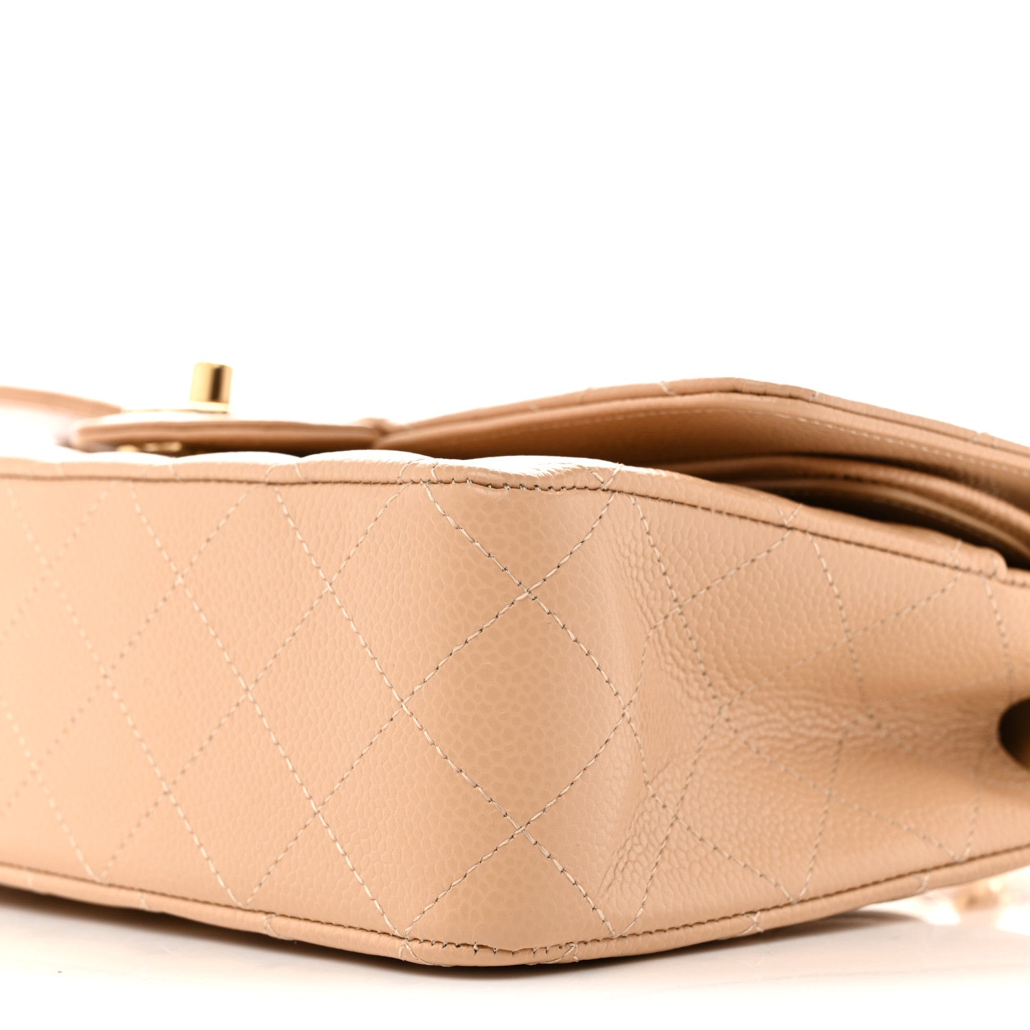 Chanel Caviar Quilted Medium Double Flap Beige 10 of 11