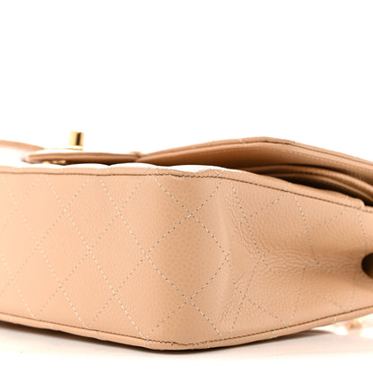 Chanel Caviar Quilted Medium Double Flap Beige 10 of 11