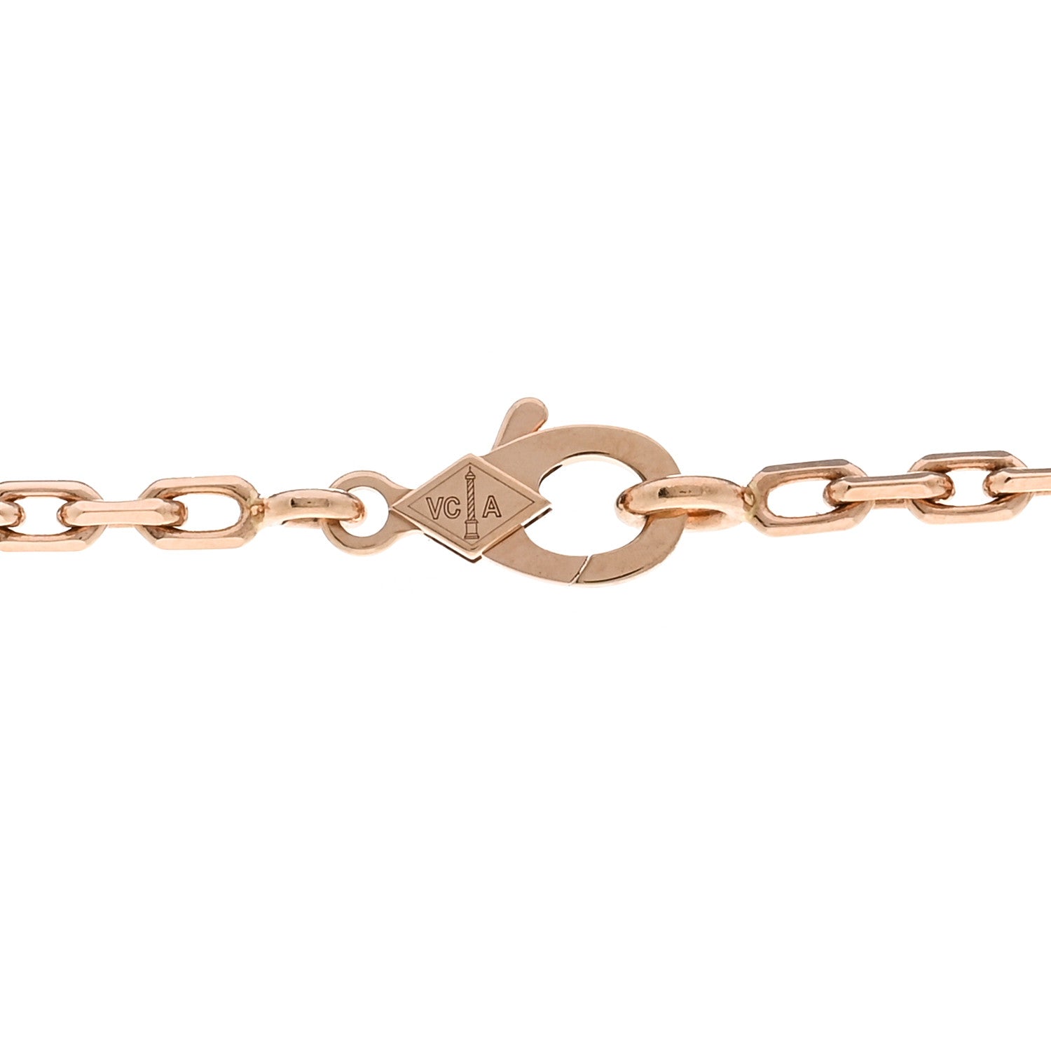 Van Cleef & Arpels 18K Rose Gold Silver Obsidian 20 Motifs Vintage Alhambra Necklace 4 of 7