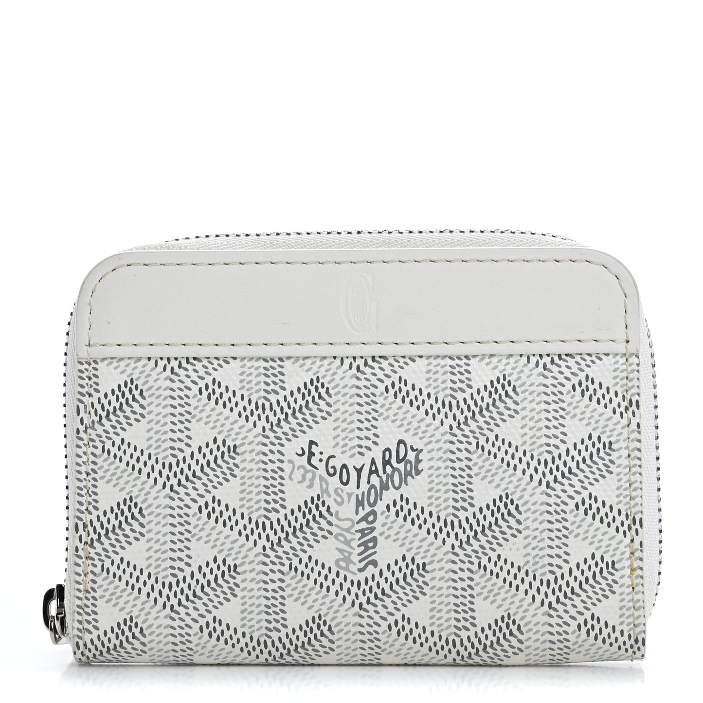 Goyardine Compact Wallet White
