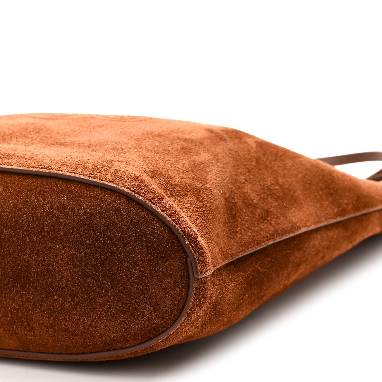 Celine Suede Calfskin Reversible Triomphe Bucket Bag Brown 14 of 15