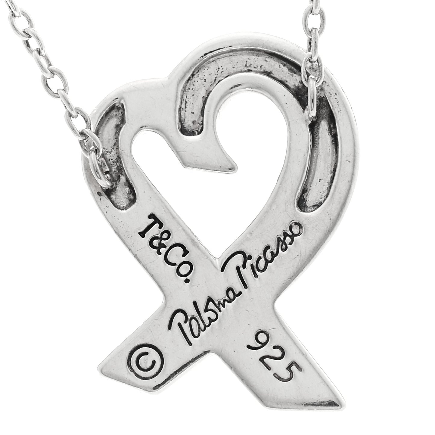 Sterling Silver Paloma Picasso Loving Heart Pendant Necklace