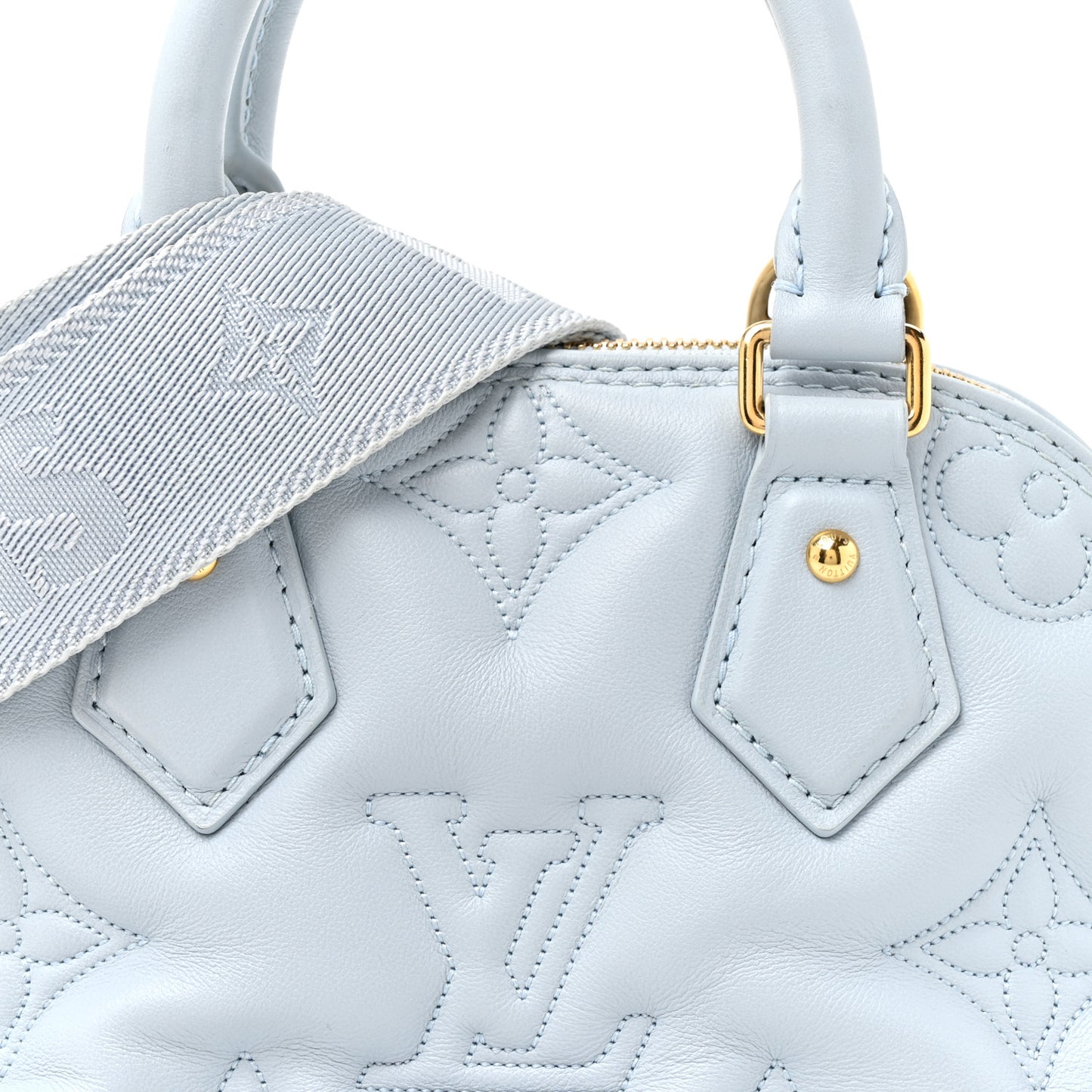 Calfskin Bubblegram Alma BB Ice Blue