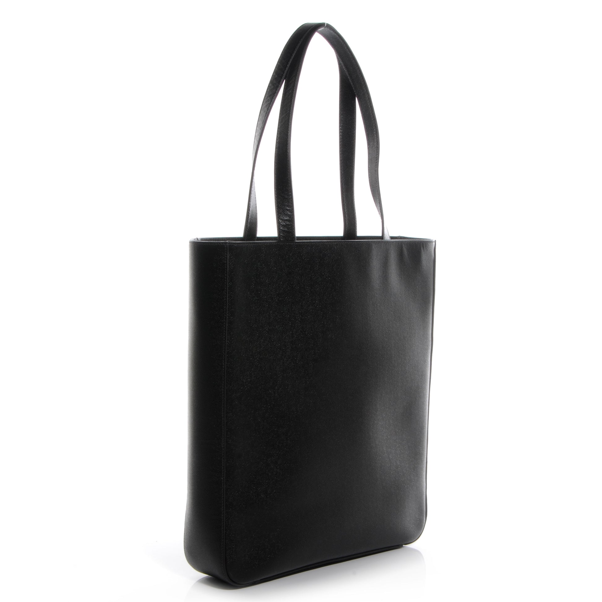 Saint Laurent Grain de Poudre Textured Leather North/South Medium Museum Tote Brown 2 of 7