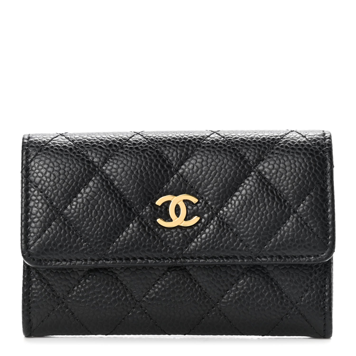 Chanel Caviar Quilted Flap Card Holder Black 1 of 8