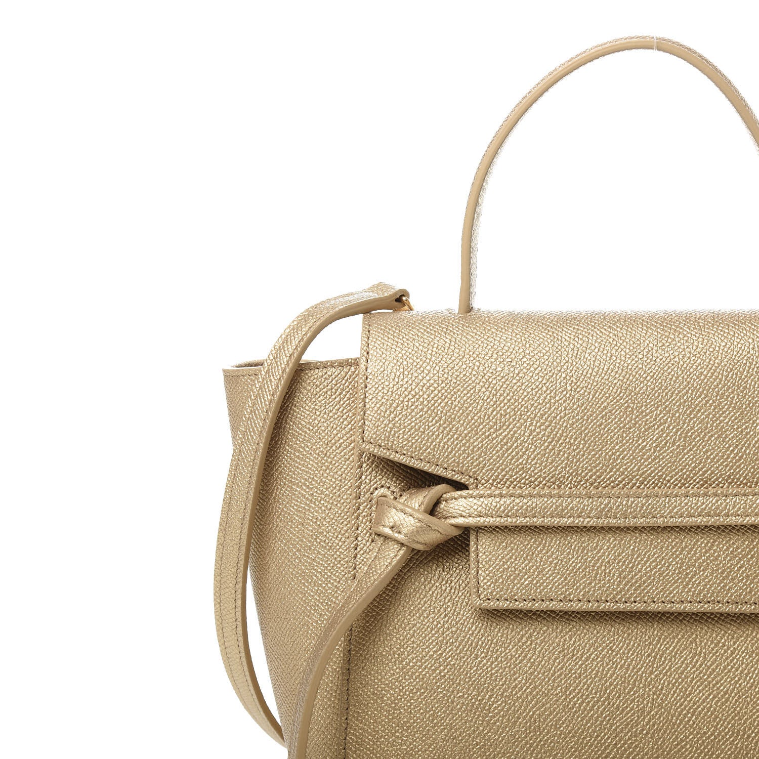Celine Laminated Calfskin Nano Belt Bag Gold 11 of 11