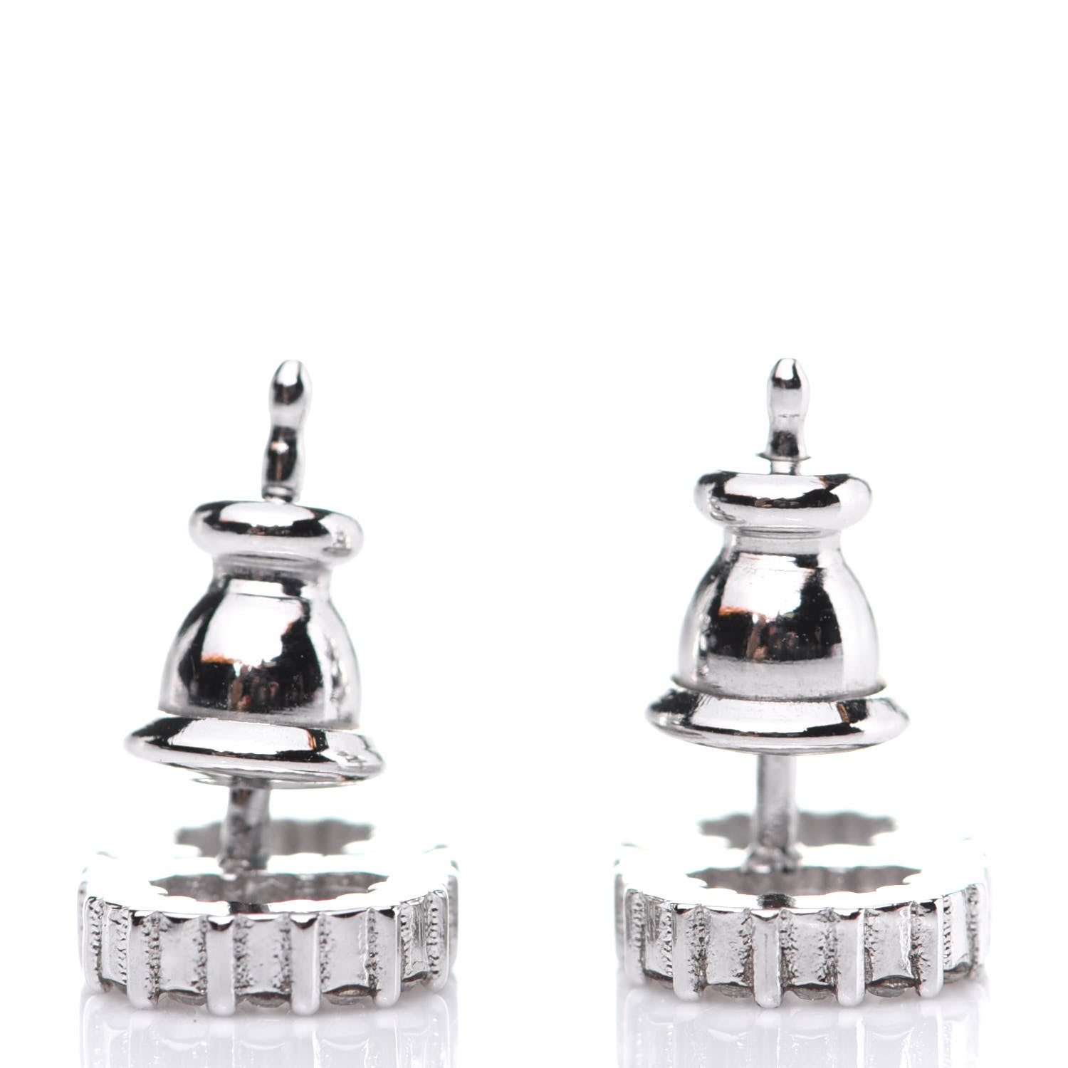 Christian Dior Crystal Clair D Lune Earrings Silver 5 of 6