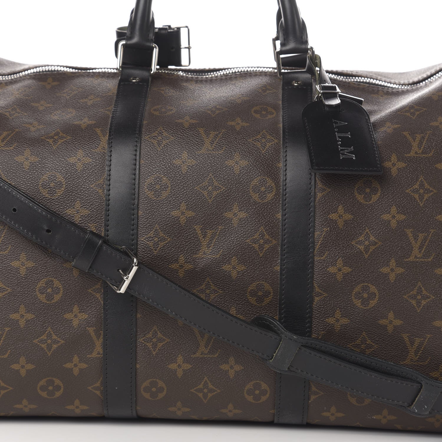 Louis Vuitton Monogram Macassar Keepall Bandouliere 55 16 of 16