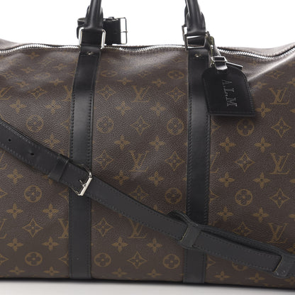 Louis Vuitton Monogram Macassar Keepall Bandouliere 55 16 of 16