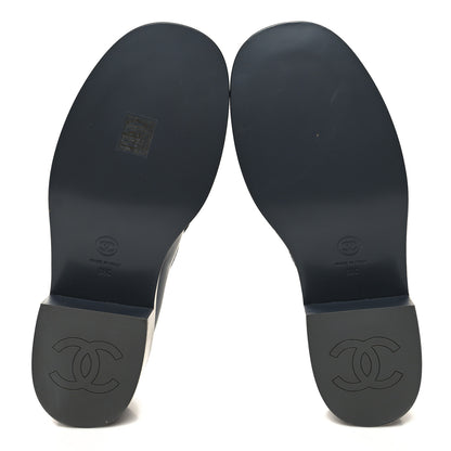Chanel Calfskin CC Platform Loafers 38 Grey 5 of 8