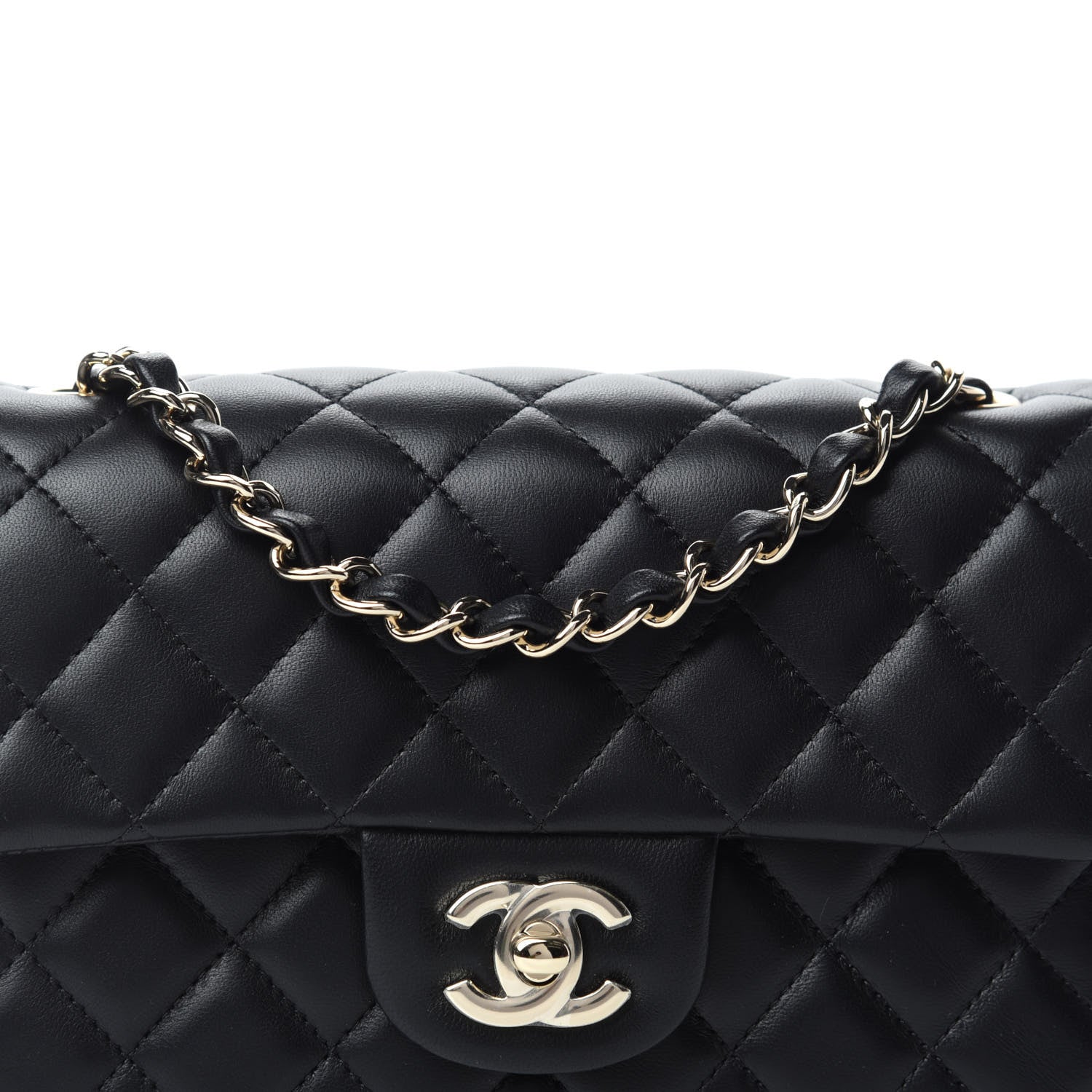 Chanel Lambskin Quilted Mini Rectangular Flap Black 10 of 11