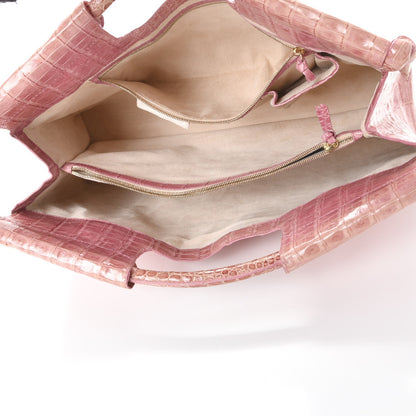 Nancy Gonzalez Crocodile Tote Pink 5 of 13