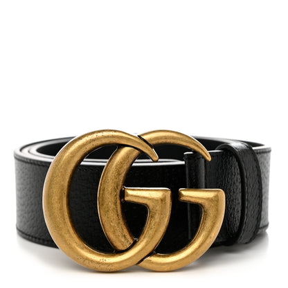 Gucci Textured Dollar Calfskin Double G 40mm Belt 95 38 Black 1 of 5