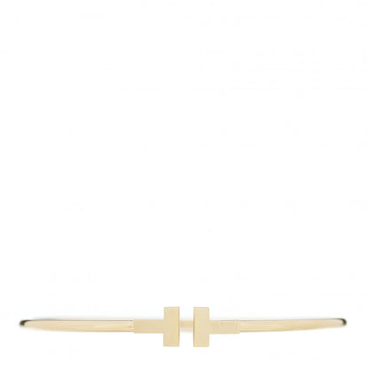 Tiffany 18K Yellow Gold Narrow T Wire Bracelet 1 of 3