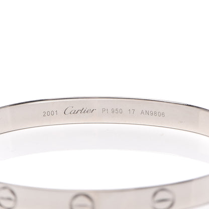 Cartier Platinum LOVE Bracelet 17 4 of 7