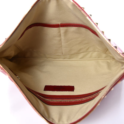 Valentino Garavani Vitello Large Rockstud Zip Wristlet Pouch Rosso Valentino 5 of 7
