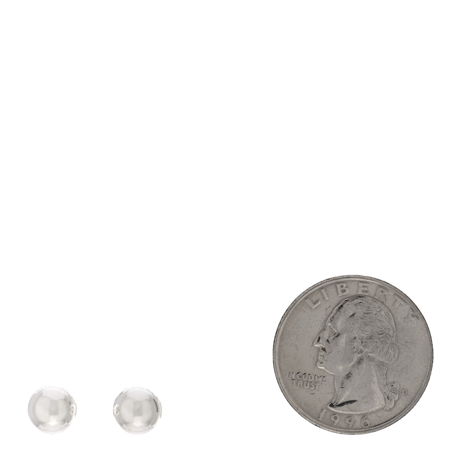 Tiffany Sterling Silver 8mm HardWear Ball Earrings 2 of 4