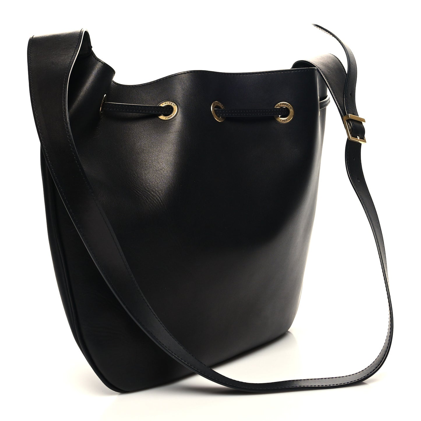 Smooth Calfskin Paris VII Large Flat Hobo Black