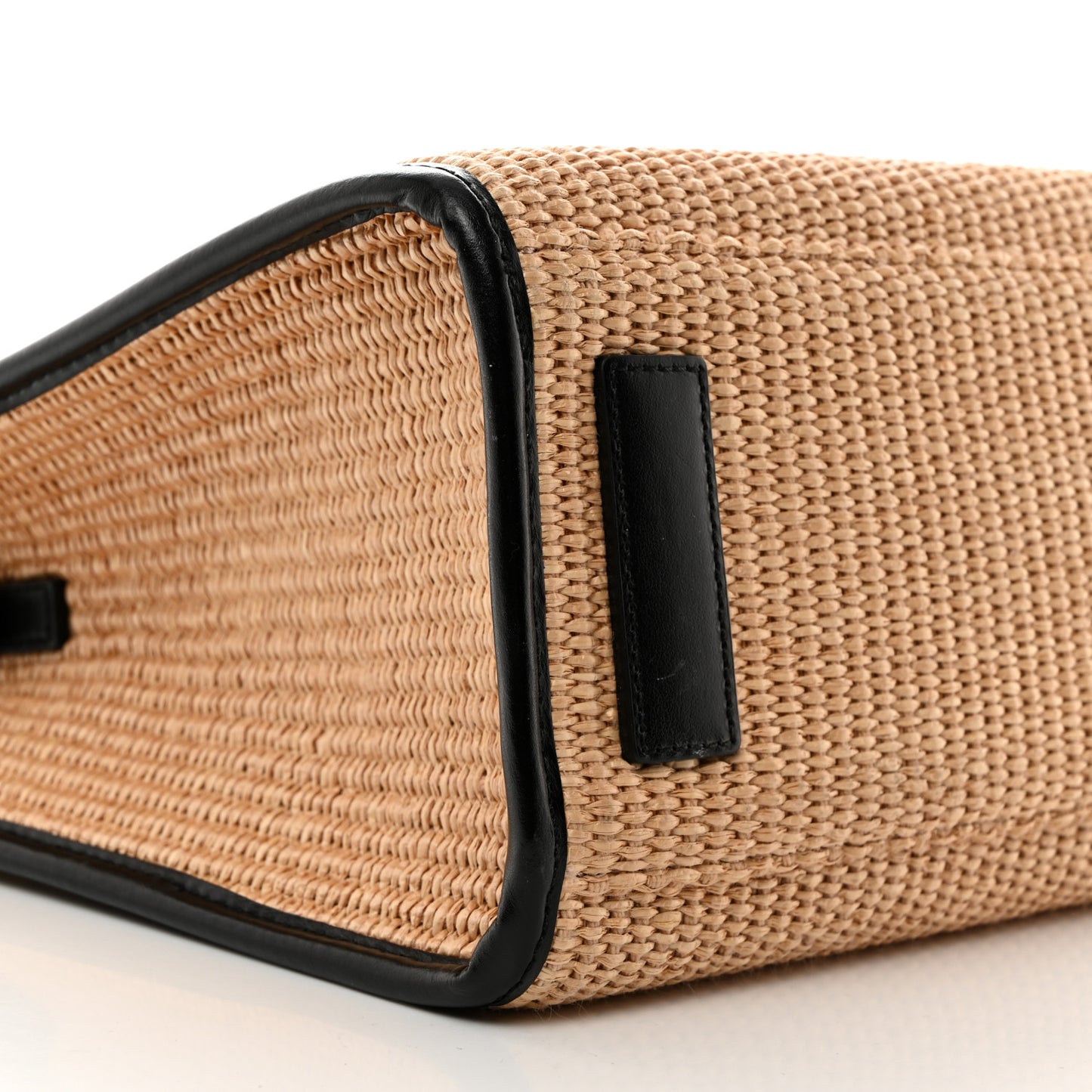 Raffia Studded La Medusa Tote Beige