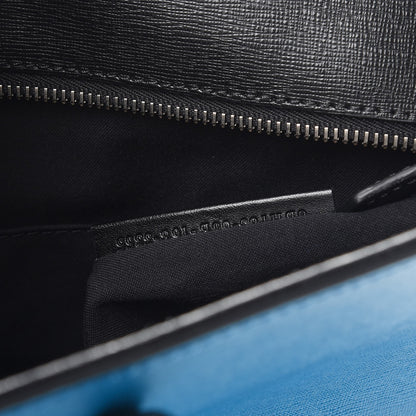Fendi Vitello Elite Cuoio Monster Buggies Medium Roll Tote Blue Royal Black 7 of 9
