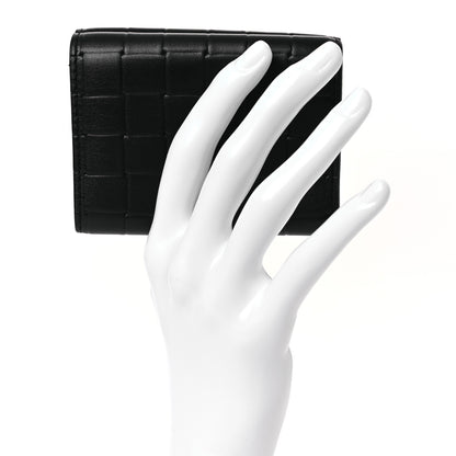 Bottega Veneta Nappa Intrecciato Tri-Fold Wallet Black 2 of 10