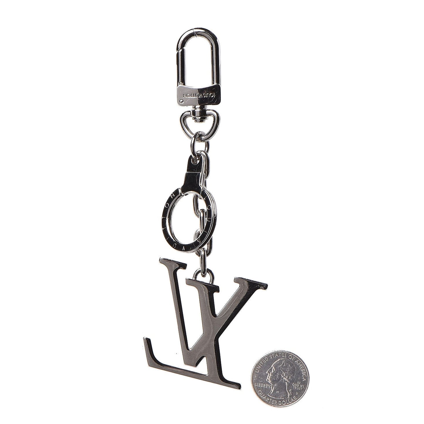 Initials LV Key Holder Silver